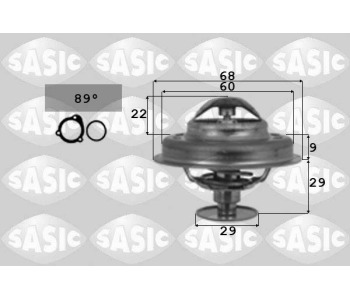 Термостат, охладителна течност SASIC 3381041