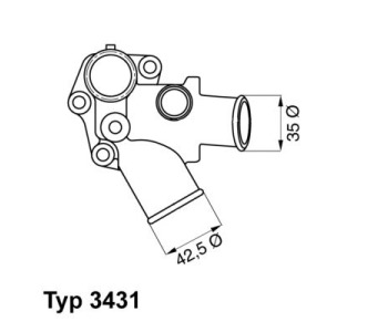 Термостат, охладителна течност BorgWarner (Wahler) 3431.80D