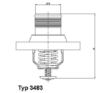 Термостат, охладителна течност BorgWarner (Wahler) 3483.89D