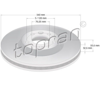 Корпус на термостат TOPRAN 304 411