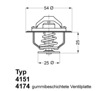 Термостат, охладителна течност BorgWarner (Wahler) 4174.88D