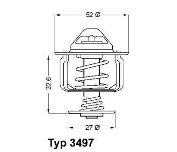 Термостат, охладителна течност BorgWarner (Wahler) 3497.88D