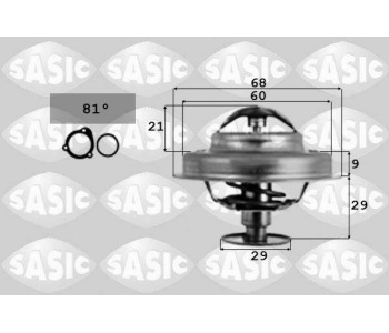 Термостат, охладителна течност SASIC 3371641