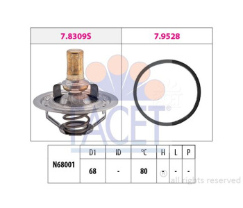 Термостат, охладителна течност FACET 7.8309